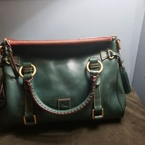 Small, Teal Dooney and Bourke Florentine Satchel