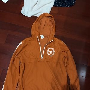 PINK collegiate longhorns windbreaker worn twice