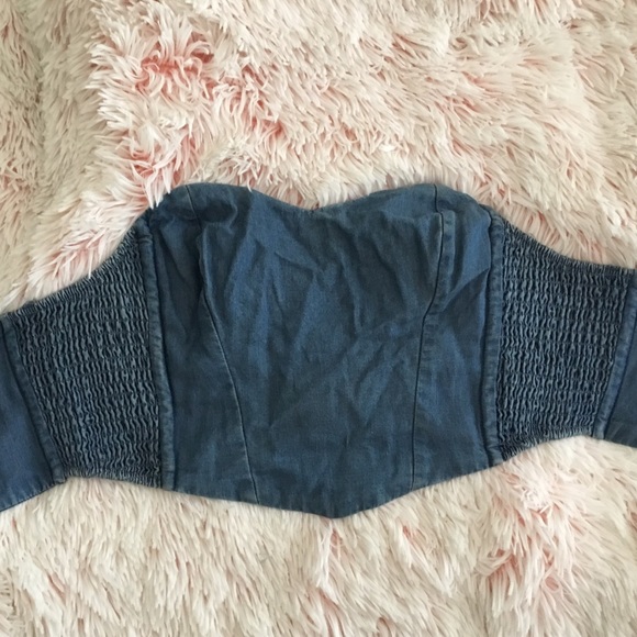 Denim crop shirt - Picture 2 of 3