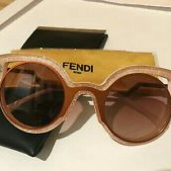 Fendi Ug Orange Glitter Pink Sunglasses - Picture 2 of 5