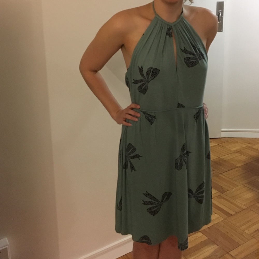 Green halter Betsey Johnson dress