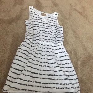 Black and white stripe summer dress