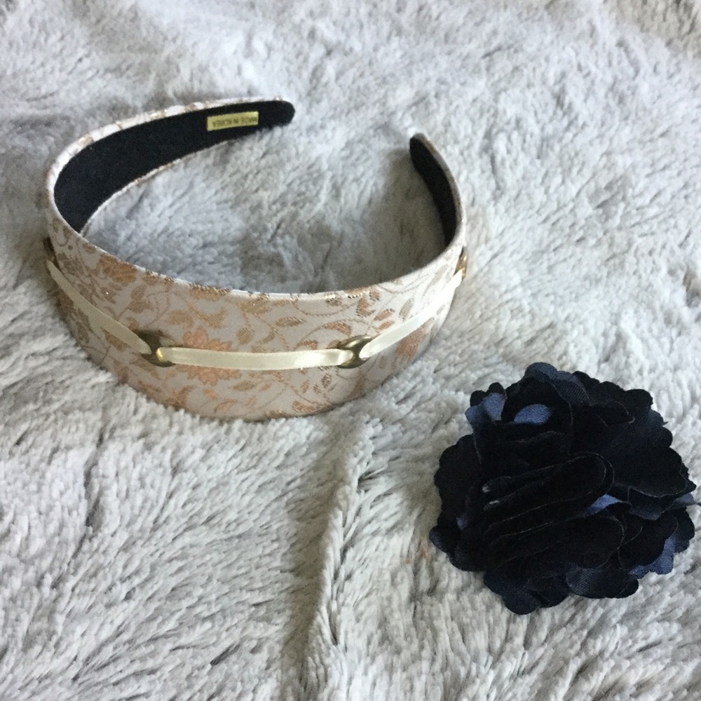 4/$15 Thick Headband & Flower Hair Clip