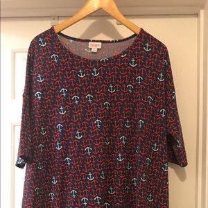 Gently worn LuLaRoe anchor print Irma
