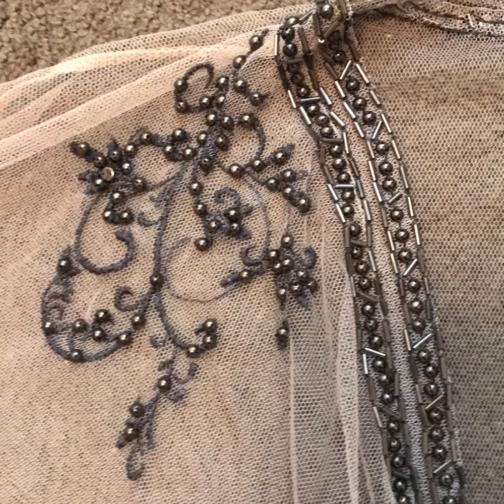 Beaded mesh cardigan