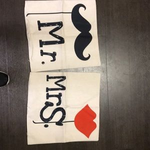 Mr. and Mrs. pillow cases!
