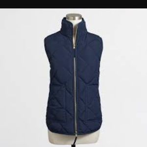 J. Crew Factory quilted vest. Navy blue. Size M