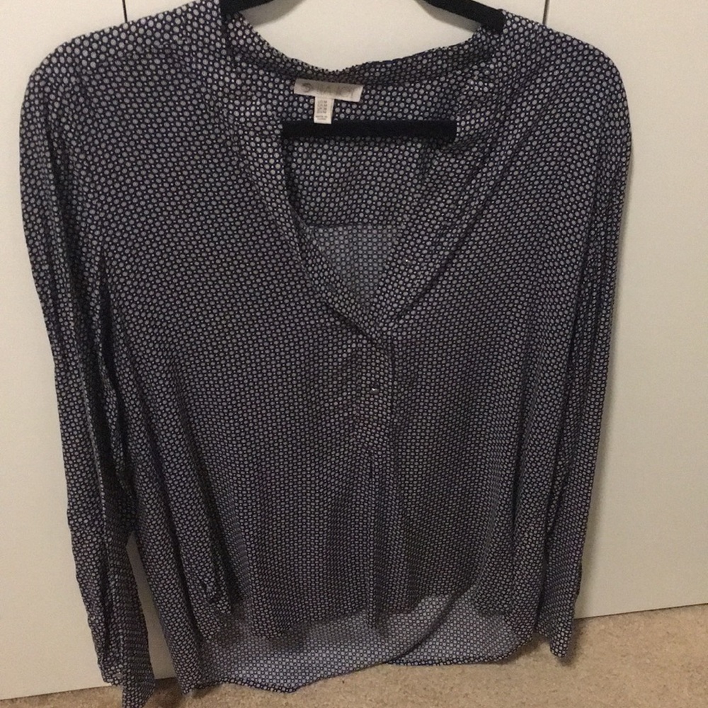 Navy Long sleeve Blouse