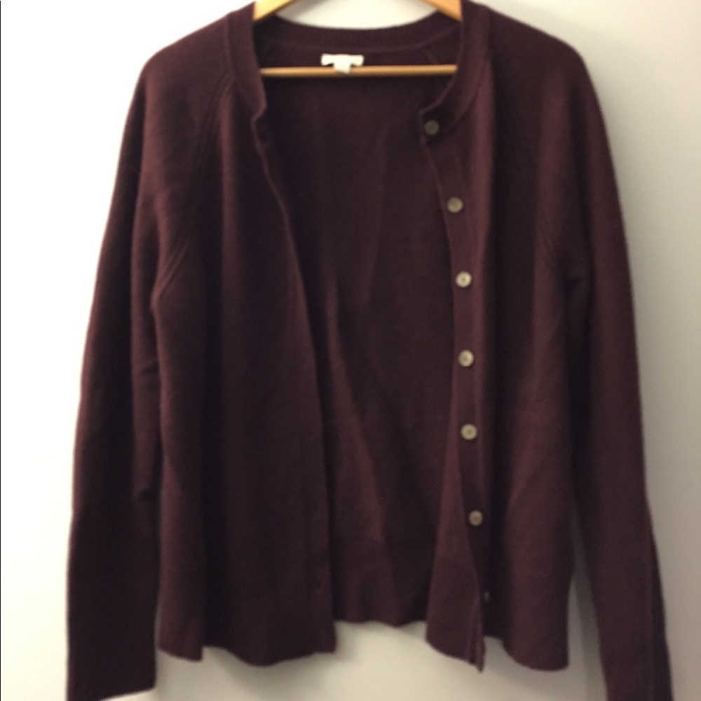 GAP Maroon Cashmere Sweater Cardigan