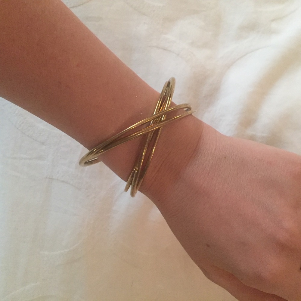 Set of "yellow gold" Banana Republic Bangles