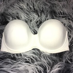 EUC VS 36D Cotton Strapless Bra