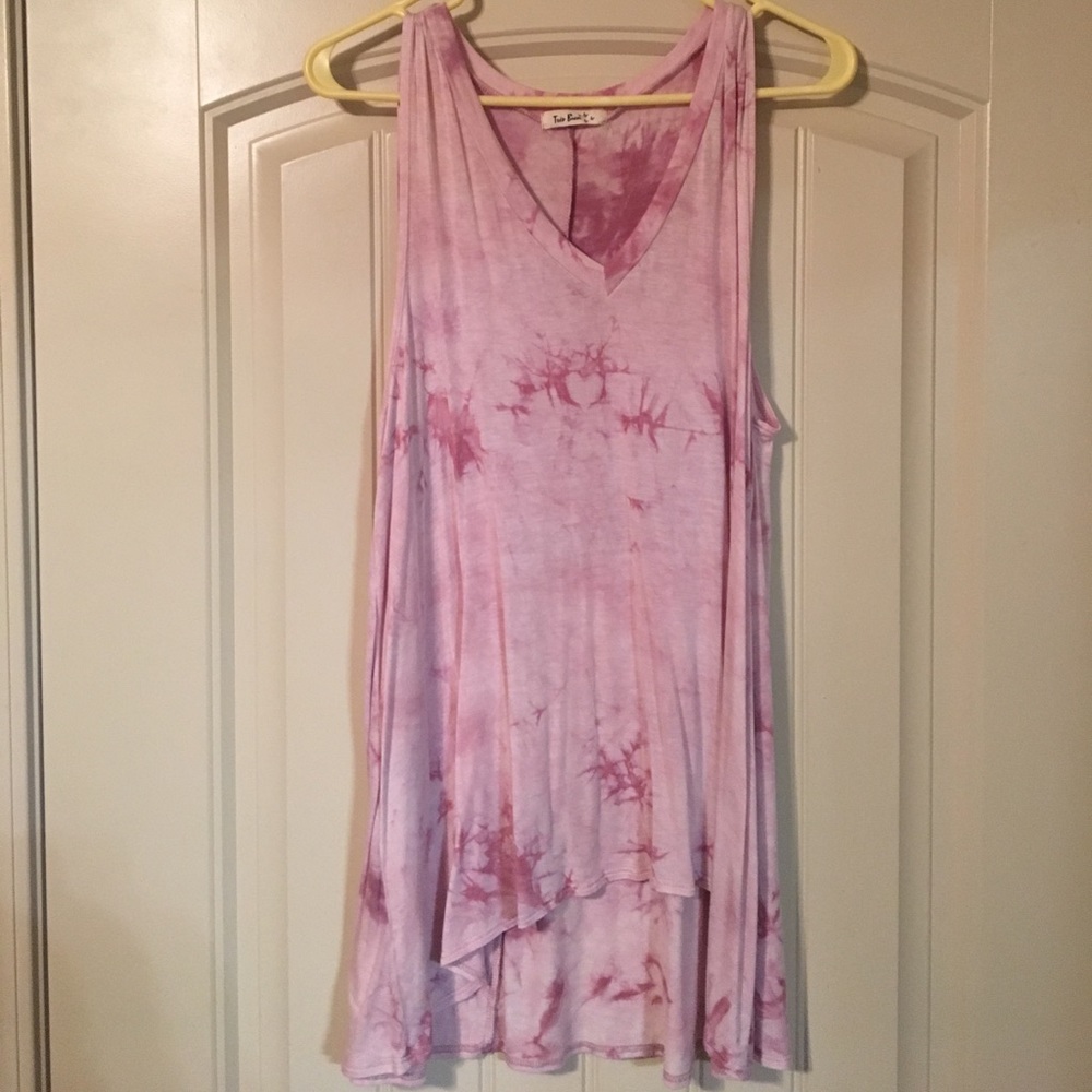 Pink marble tank top