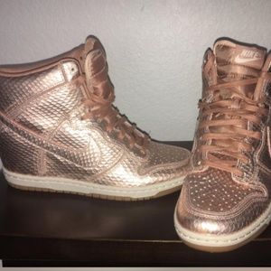 Rose Gold Nike high Heels