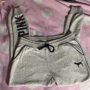 VS Pink grey jogger pants