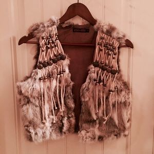 Rosa & Rose Cropped Fur Vest