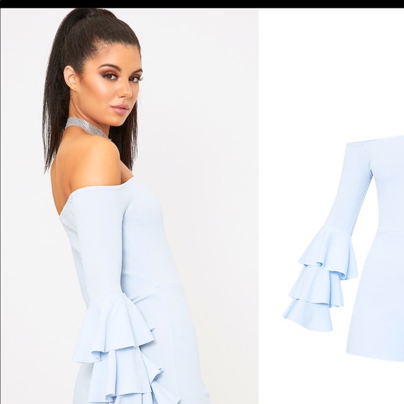 Baby Blue Frill Layer Romper - Picture 2 of 6