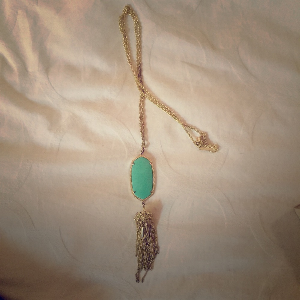 Kendra Scott Rayne Gold Pendant in Turquoise