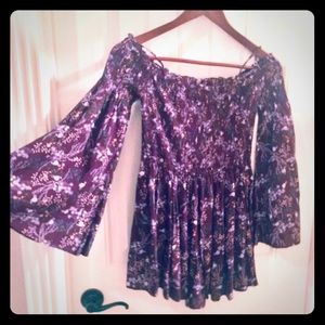 Forever 21 Smocked Off the Shoulder Romper