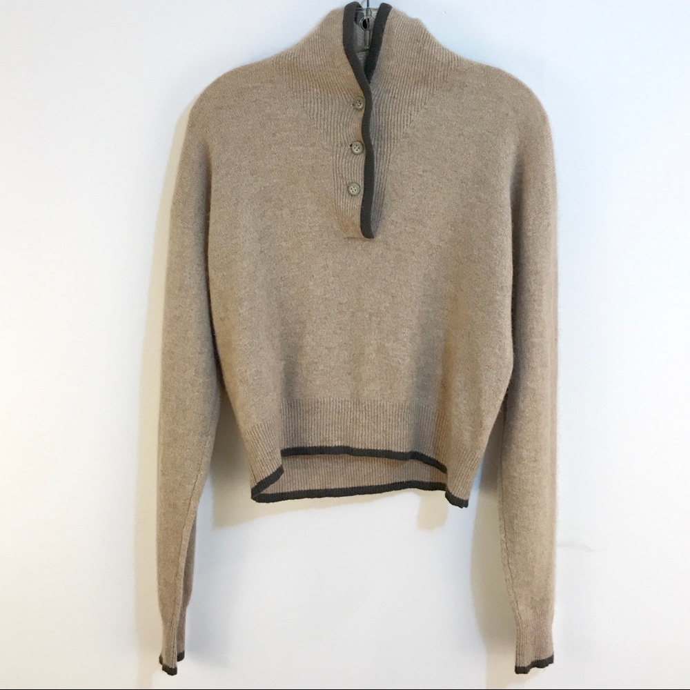 KRIZIA MAGLIA cashmere SWEATER 44 6 8 tan
