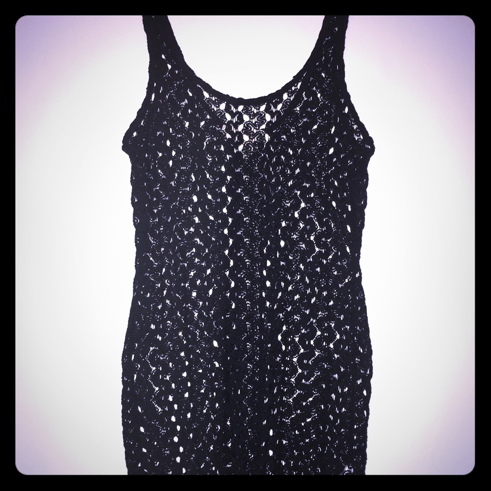 Urban Outfitters black crocheted dress