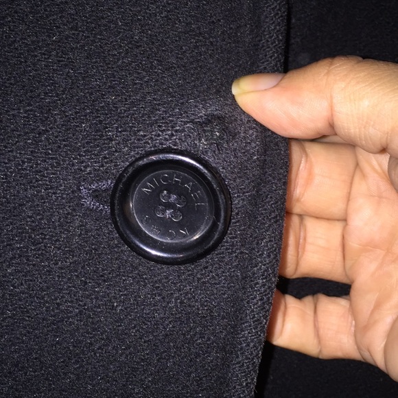 🍁SALE🍁Michael Kors Boiled Wool Peplum Pea Coat - Picture 3 of 8