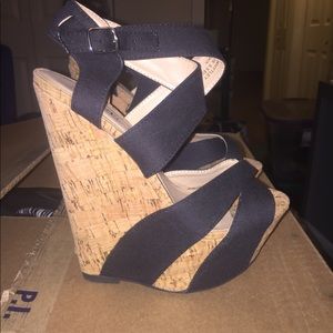 Black wedges size 5.5 from JustFab.
