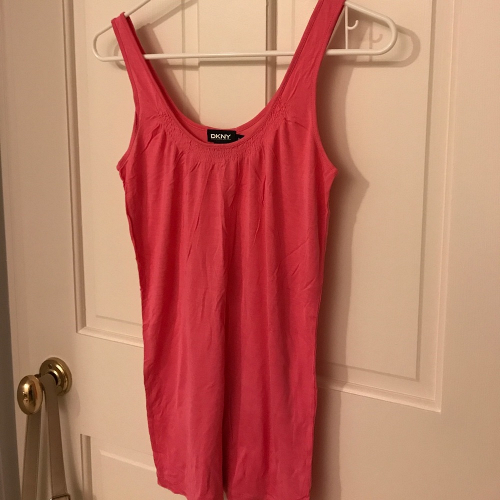 Hot pink DKNY silk tank size p
