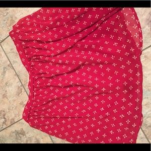 Casual Red skirt with White details