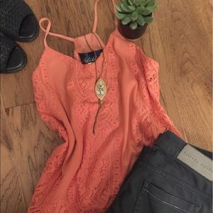 NWT Coral Lace Cami