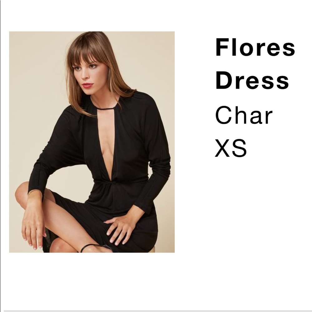 Reformation Flores Dress in Black