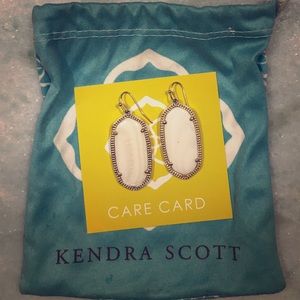 Kendra Scott Gold and White Dani Drop Earrings!