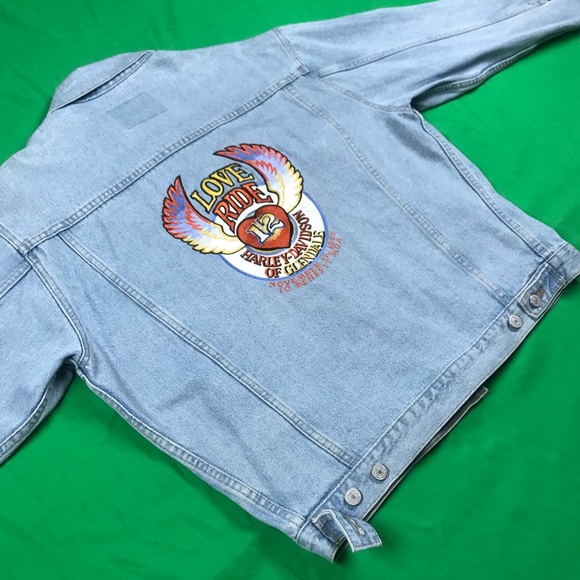 Harley Davidson jean jacket - Picture 3 of 3