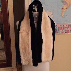 BCBG Maxazria Real Rabbit Fur scarf/ neck warmer