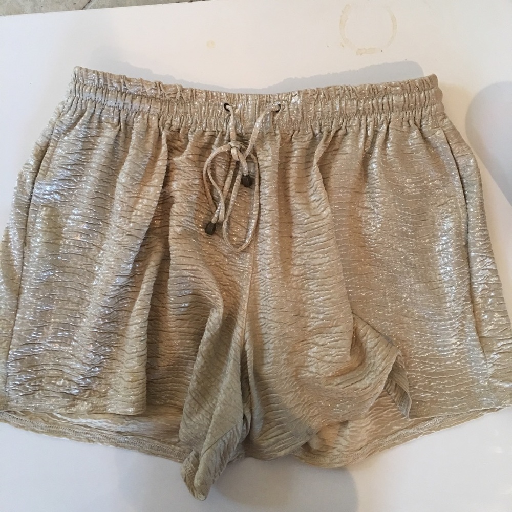 Gold urban outfitters shorts