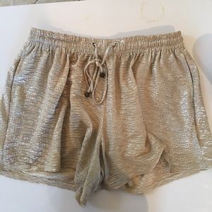 Gold urban outfitters shorts