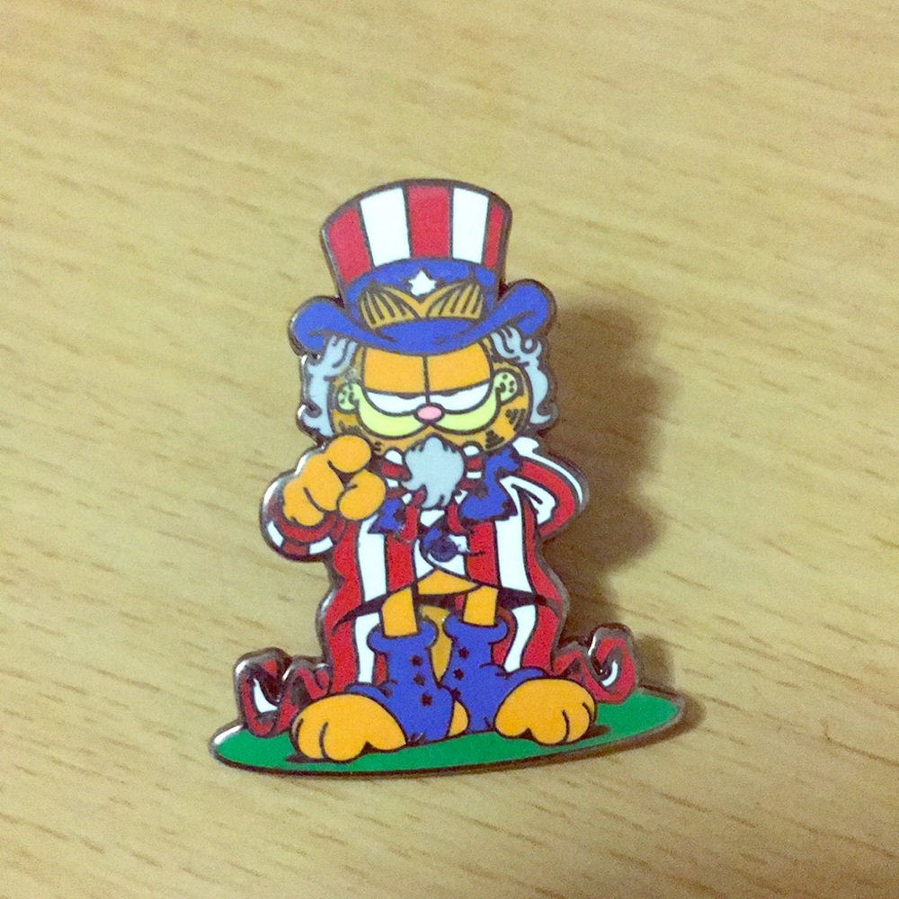 Uncle Sam Garfield pin