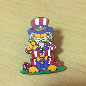 Uncle Sam Garfield pin