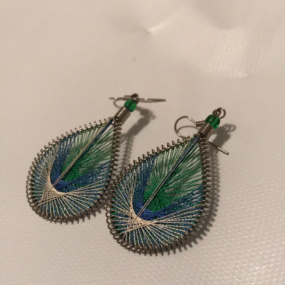 Small feather earrings