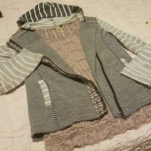 BKE Gimmicks hoodie & BKE Sheer long sleeve shirt