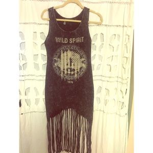 Biker babe fringe dress