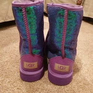 Sparkly short UGG boots