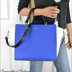 Kate Spade Chelsea Island Blue White Leather Purse