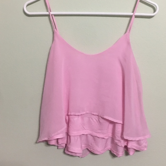 Ambiance Tops - Pink Layered Crop Top
