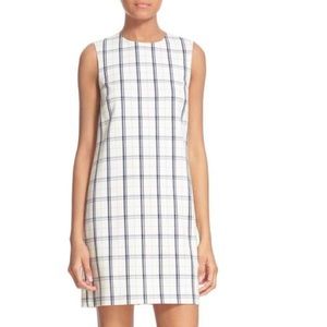 Theory checkered shift dress
