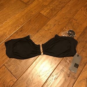 Strapless Black Bathing Suit Top NWT