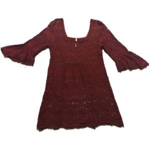🆕 [ Free People ] Burgundy Knit Dress