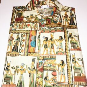 Hand Made Egyptian Pocket Button Down Short Size M