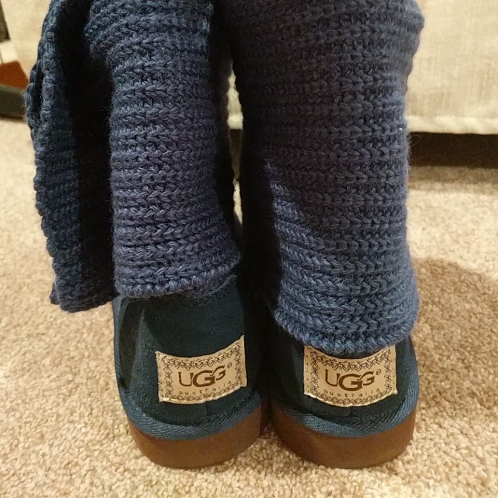 Blue Knit UGG boots
