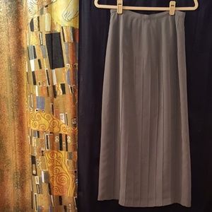 Olive Long Skirt with seamed details