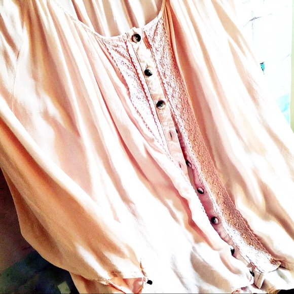 Tops - PALE PINK Boho Type Smock Top